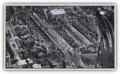 (1950s) Churchill Way and Queen Street Station, aerial view
