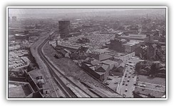 (1980) Guildford Crescent and Queen Street Station railway line, aerial view