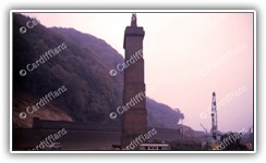(1973) Demolition of Walnut Tree Viaduct (The first pillar and brick embankment along the A470)