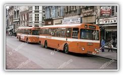 (1974) Cardiff Corporation Bus AEC Swift MB0 512F at Wyndham Arcade