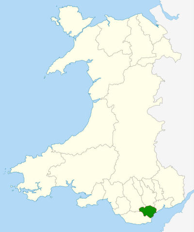 Map of Wales