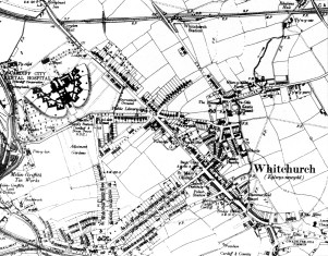 Map of Whitchurch in 1922. mapofwhitchurch1922