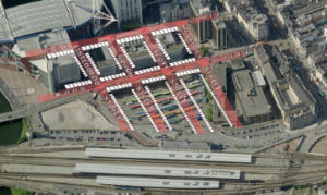 Old Temperance Town superimposed on modern map 2008mapoftemperancetown